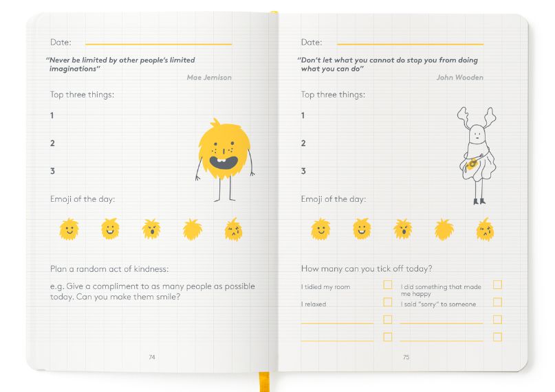 Happy Week Journal The HappySelf Kids' Daily Journal For Boys and Girls Aged 6 to 12 ...